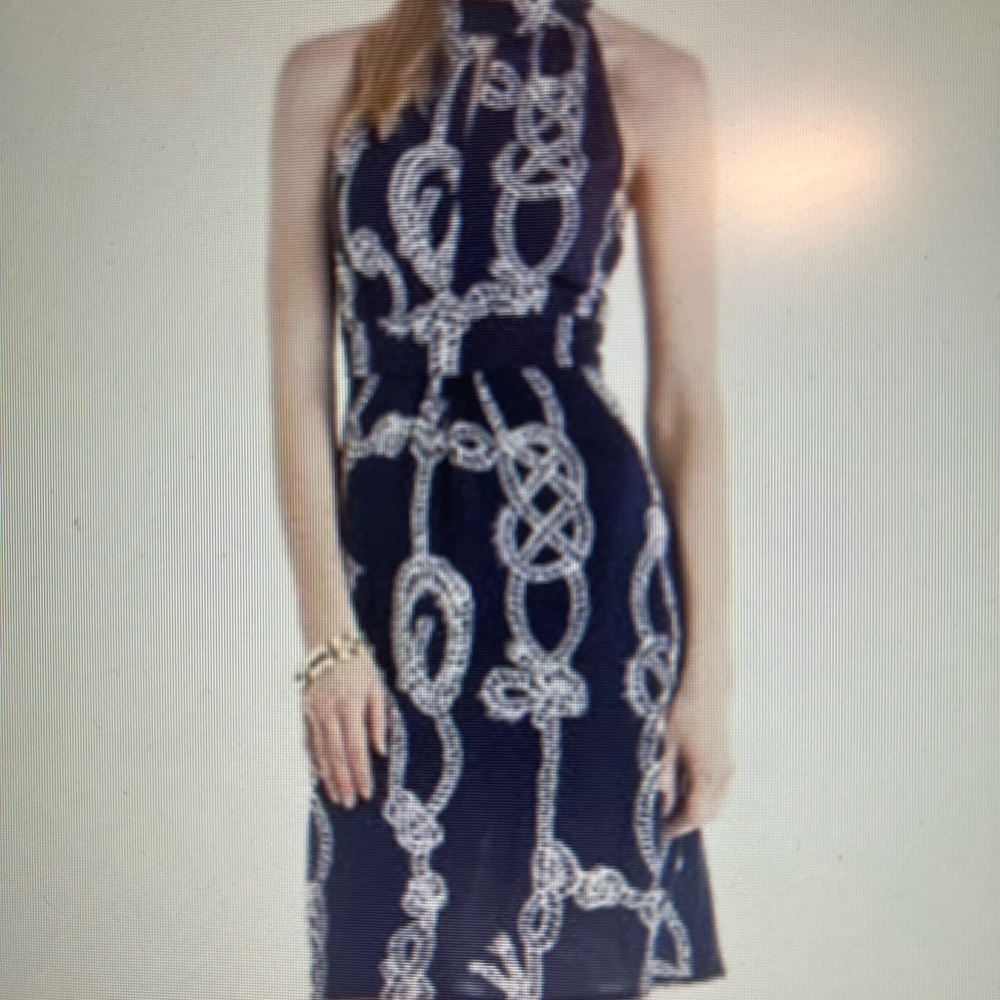 Lily Pulitzer blue double knot halter dress  size small great deal no flaws